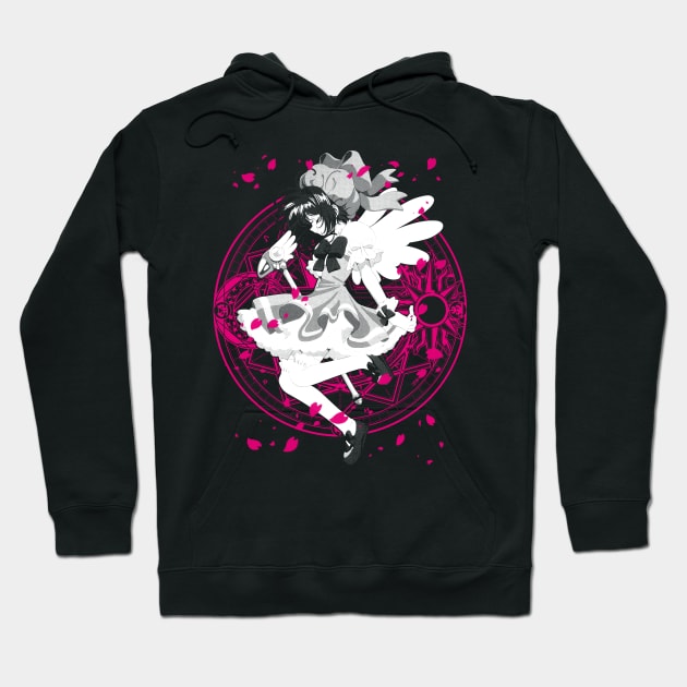 Sakura Magic Circle (white) Hoodie by geekingink